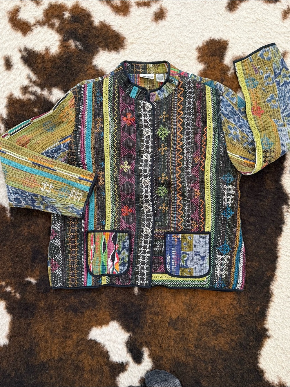 Chico’s Patchwork Quilted Jacket